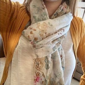 Frayed Floral Scarf